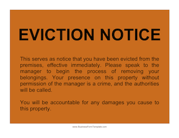 printable eviction notice free