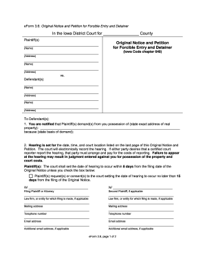printable eviction notice iowa