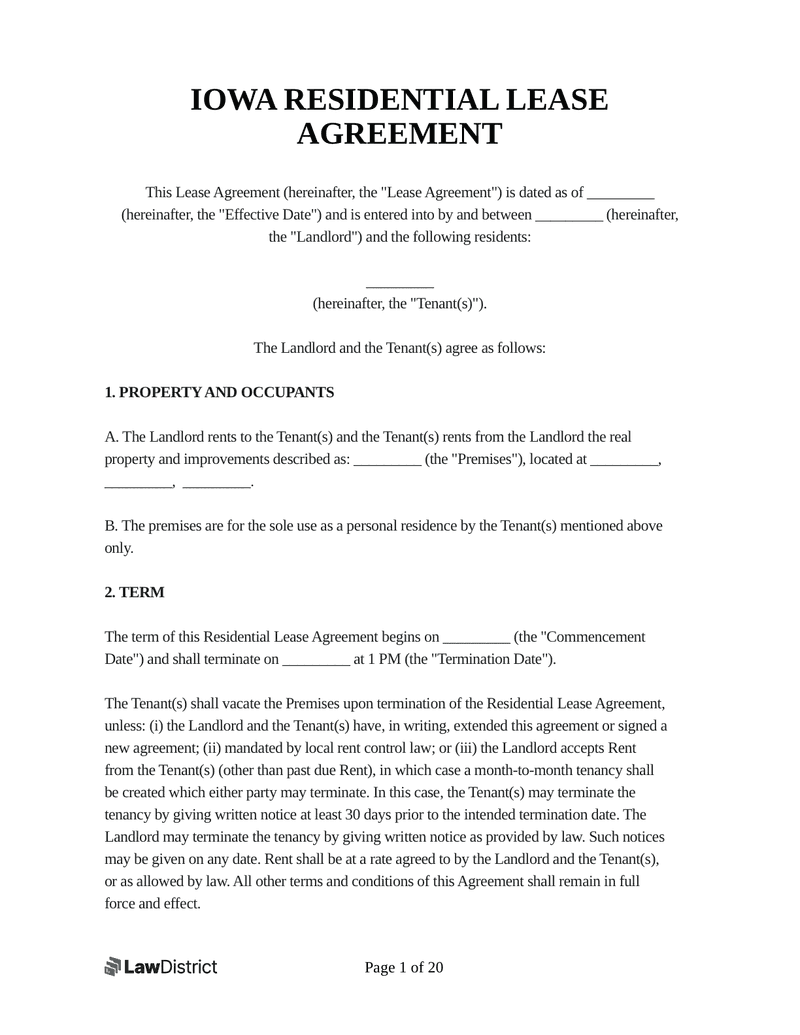 printable eviction notice iowa