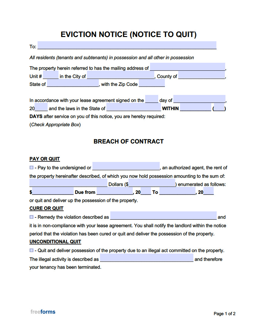 printable eviction notice oklahoma
