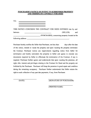 18 Printable Notice Of Intention To Vacate Forms and Templates ...