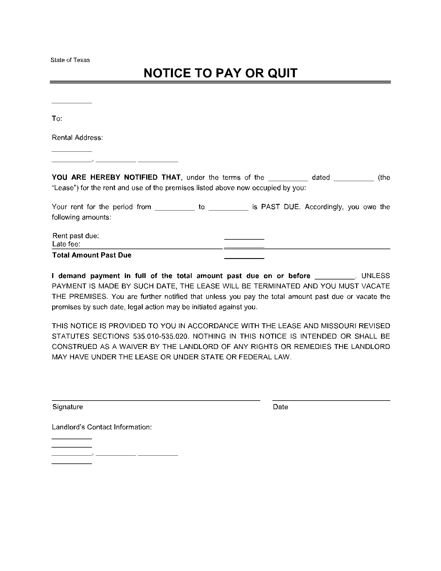 printable eviction notice oklahoma