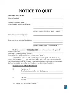 printable eviction notice template