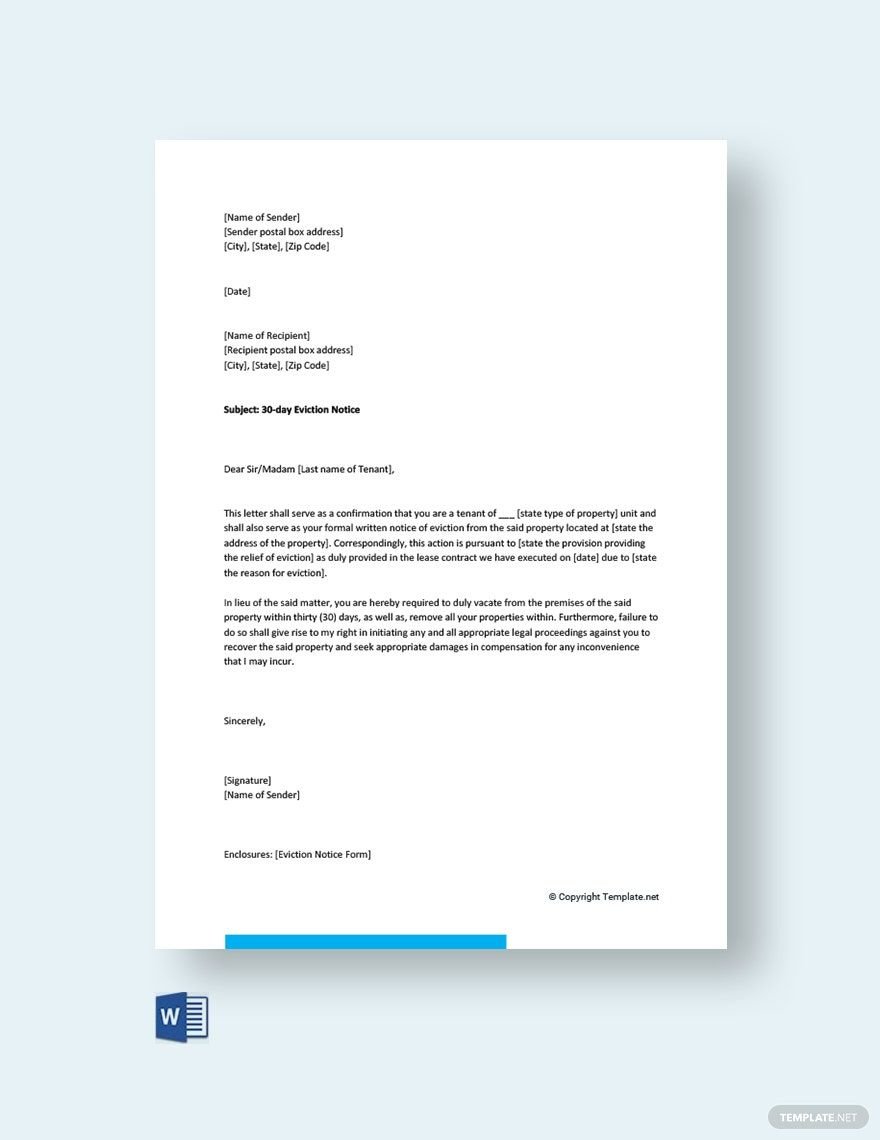 printable eviction notice template