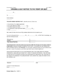 Free Virginia Eviction Notice Forms | PDF &  Word Downloads