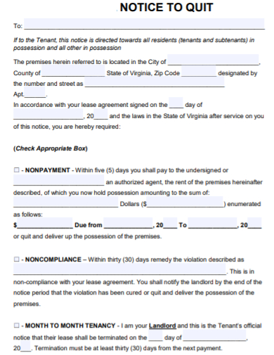 printable eviction notice virginia