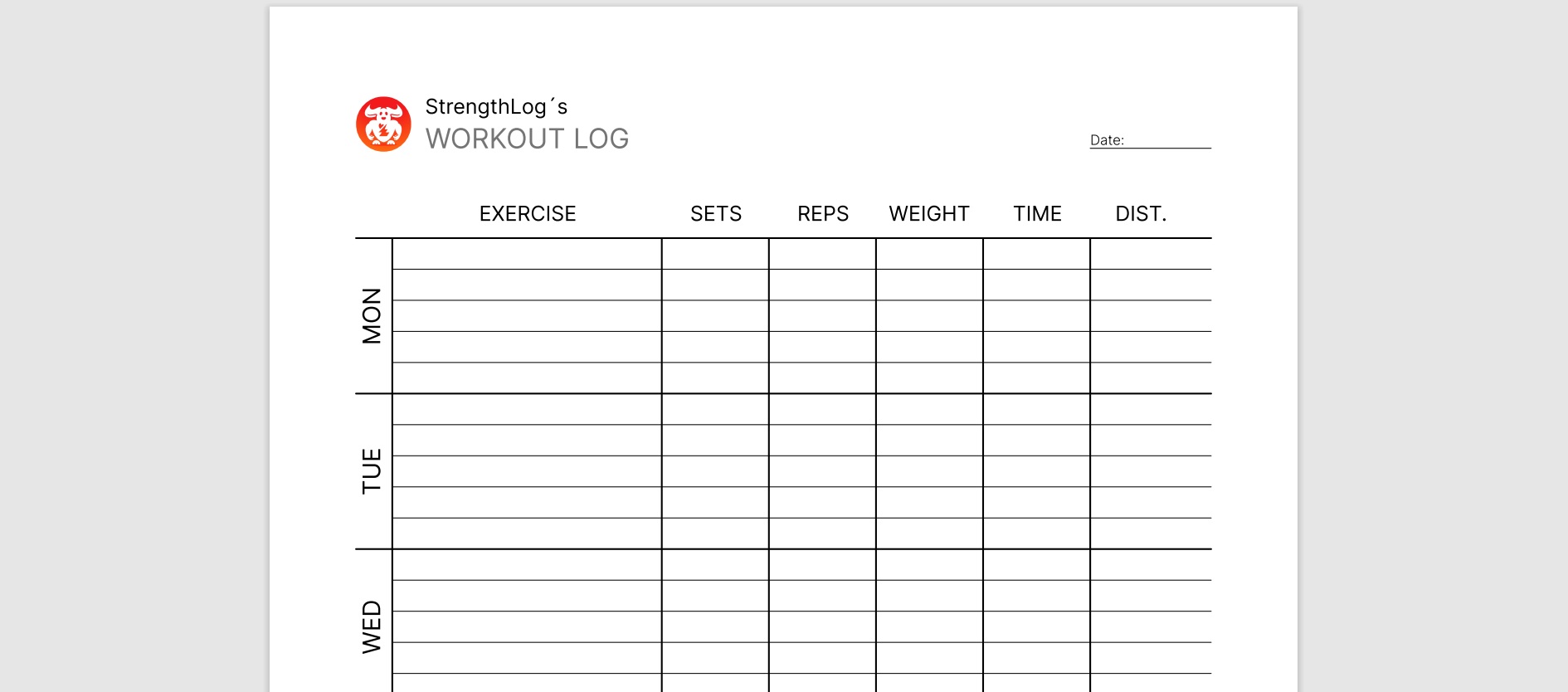 free-printable-workout-log-for-the-gym-strengthlog-worksheets-library for Free Printable Simple Workout Log Free Printable Workout Log For The Gym – StrengthLog - Worksheets Library for Free Printable Simple Workout Log
