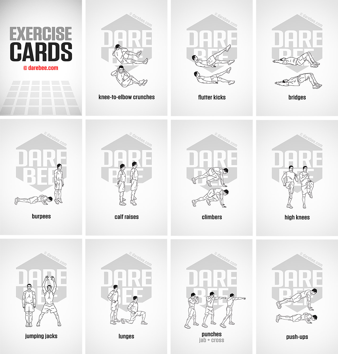 Exercise Cards by DAREBEE