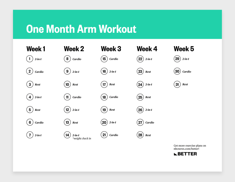 printable exercise schedule for weight loss