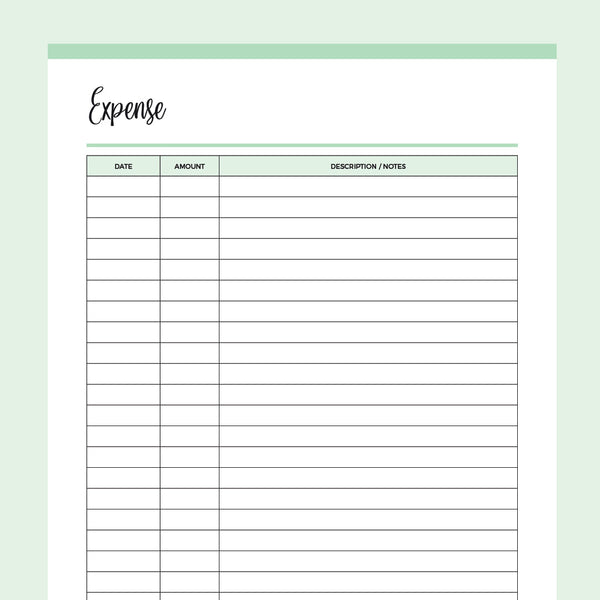 Expense Tracker Printable | US Letter and A4 PDF | Instant ...