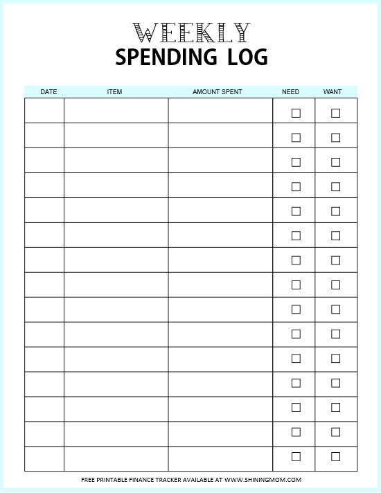 FREE Expense Tracker Templates: Log Your Spending!