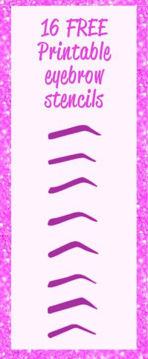 printable eyebrow stencils actual size