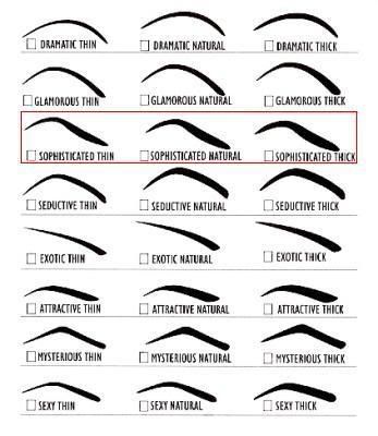 printable eyebrow stencils actual size