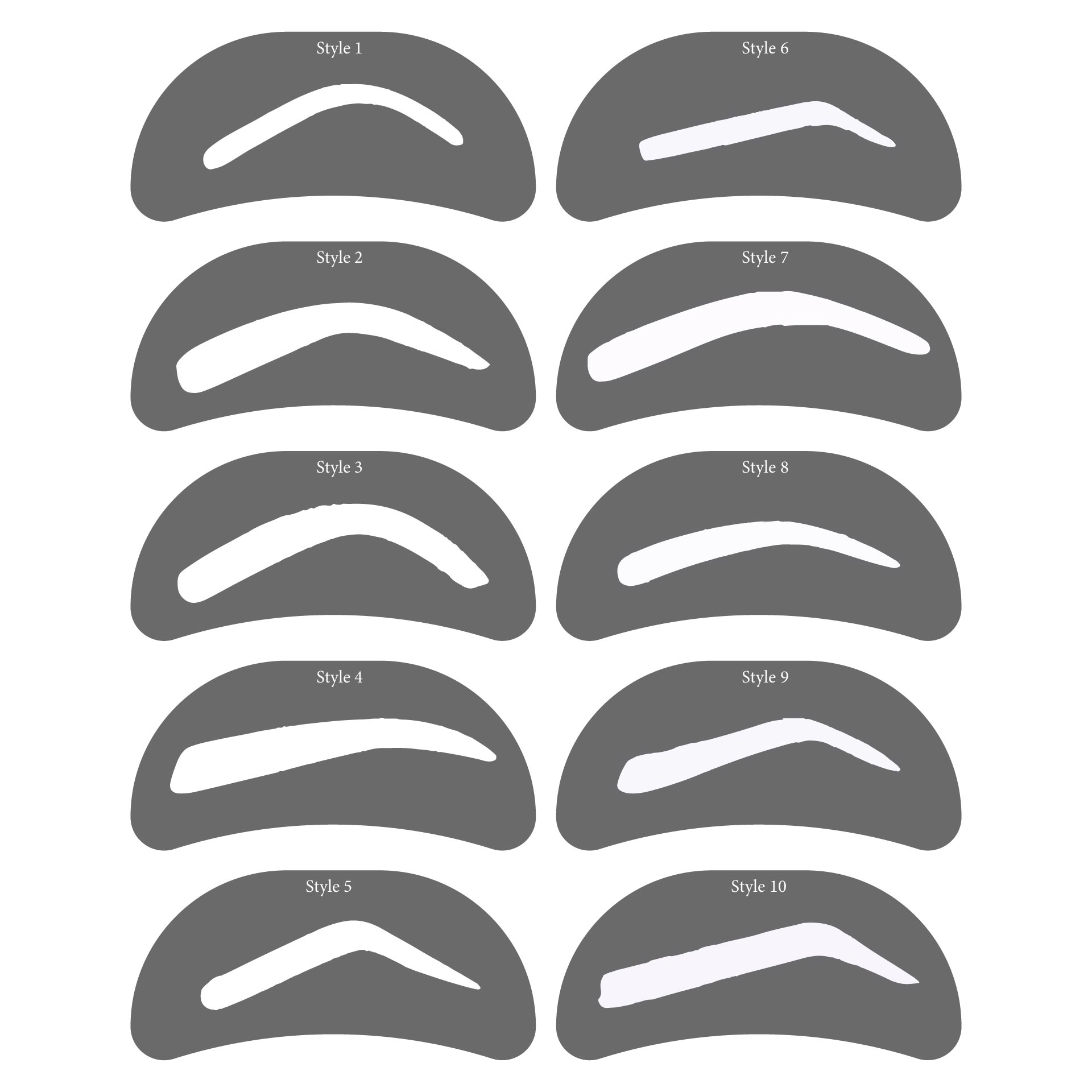 printable eyebrow stencils actual size