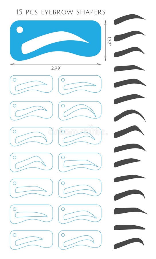printable eyebrow stencils real size