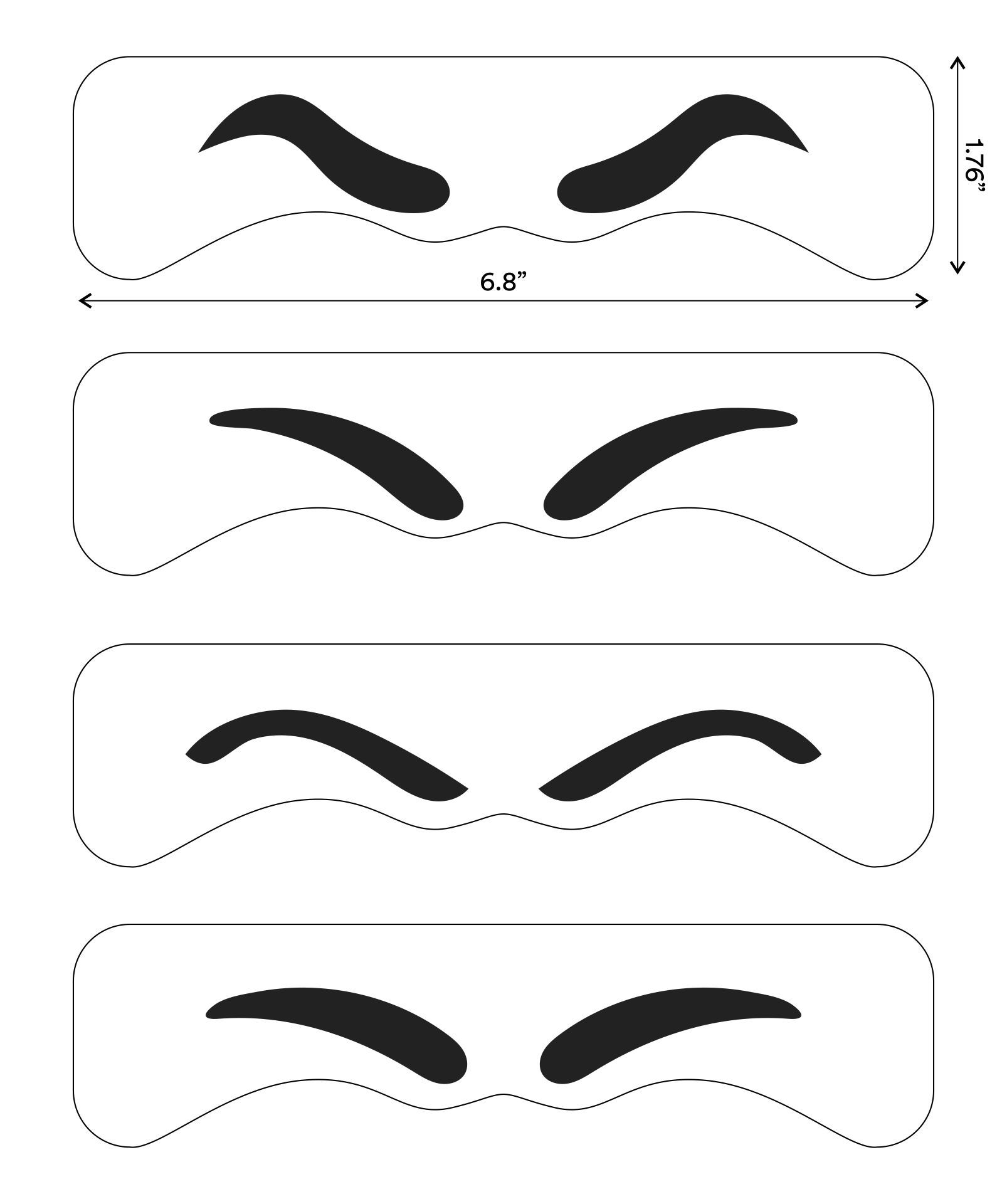 Eyebrow Stencils Kit - 16 Free PDF Printables | Printablee