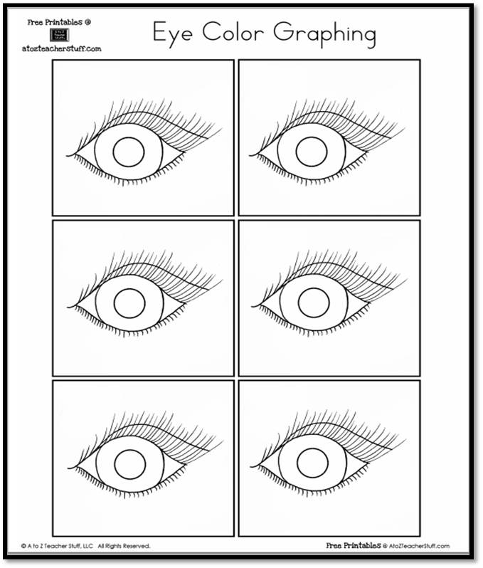printable eyes black and white
