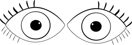 printable eyes black and white