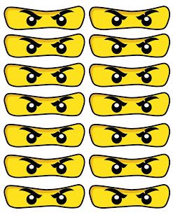 Printable NinjaGo Eyes - Ninjago Party Prints PNG