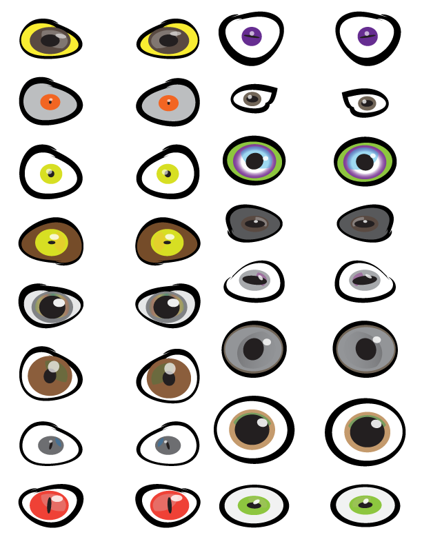 Scary Eyes Printables - Photokapi.com