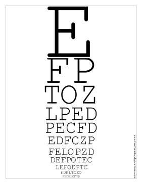Printable Snellen Eye Chart