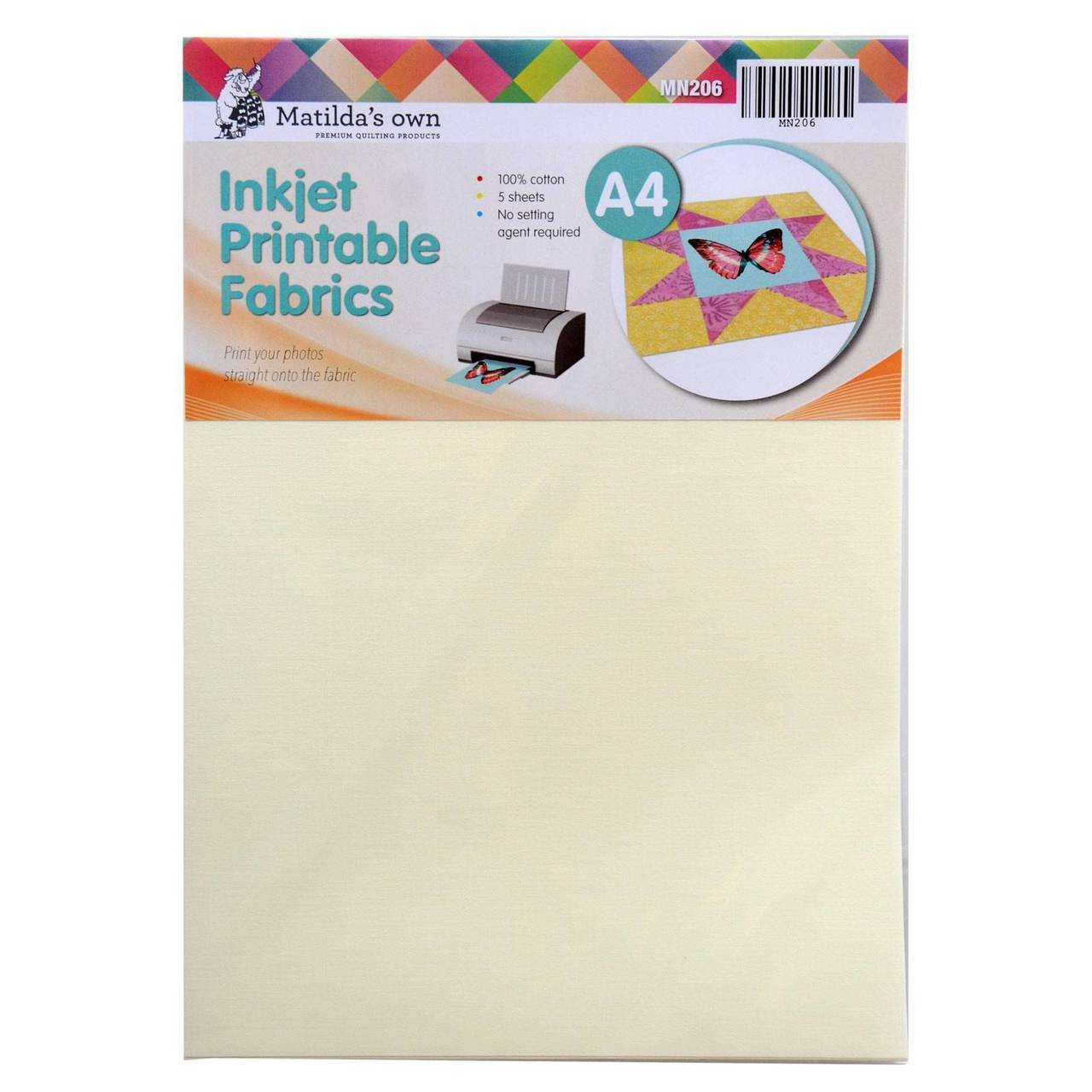 Matildas Own Inkjet Printable Fabric A4 5 Sheets 210x297mm - Old ...