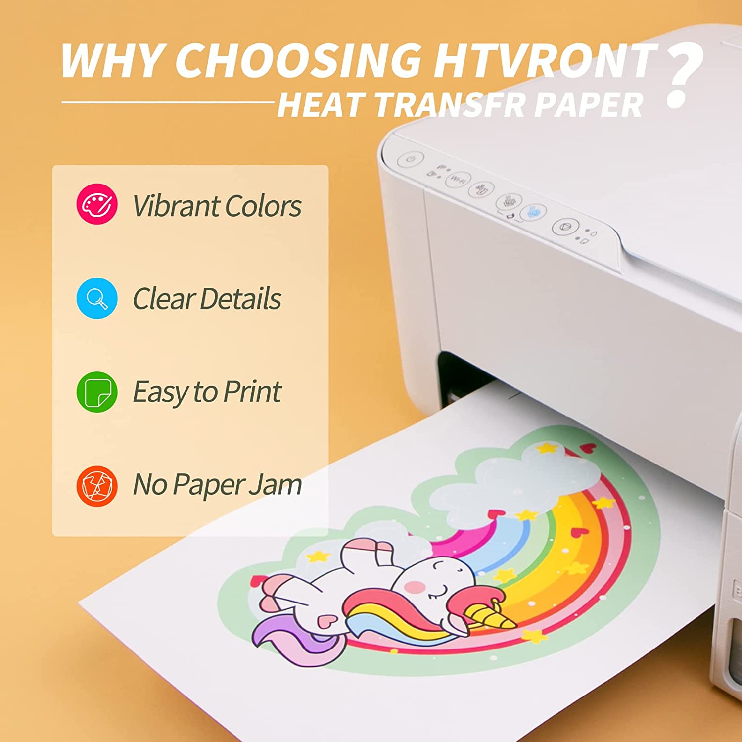 HTVRONT 10 / 6 Sheets 8.5x11in Heat Transfer Paper For Dark Fabric Cotton  T-Shirt DIY Iron On Printable Heat Transfer Vinyls