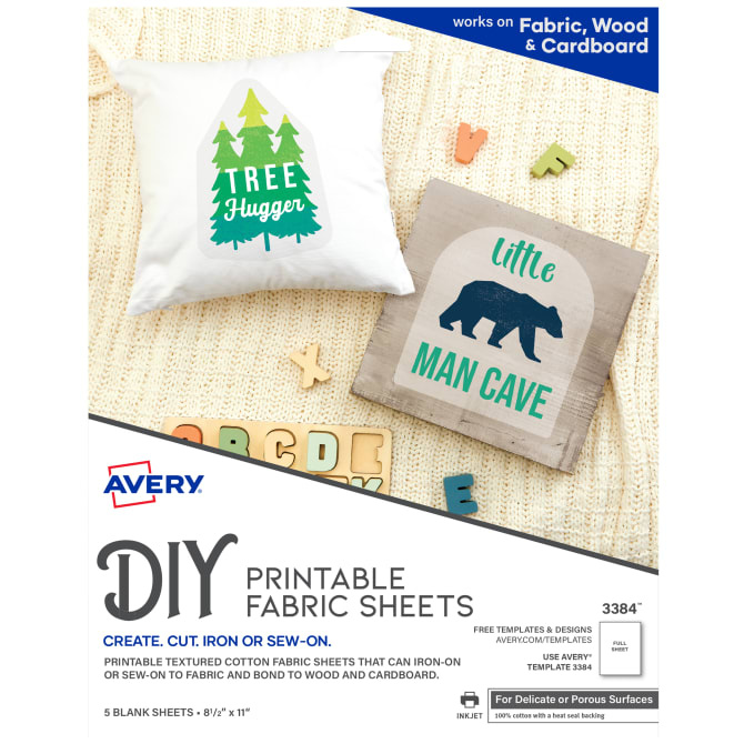 Printable Fabric Sheets 210 x 294 mm, Inkjet, Permanent