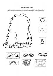 Parts of the face - ESL worksheet by vivianbl27