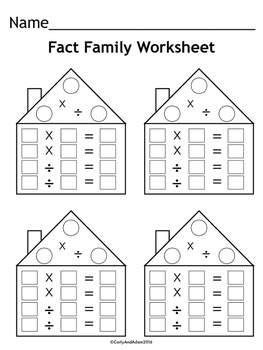 printable fact family worksheet