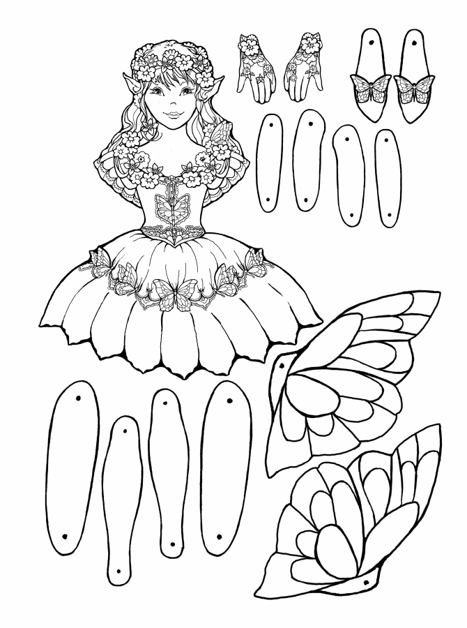 printable fairy paper dolls