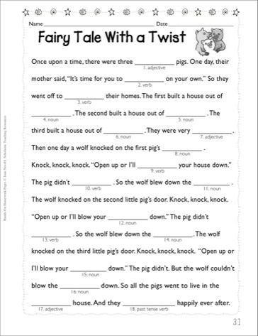 printable fairy tale mad libs