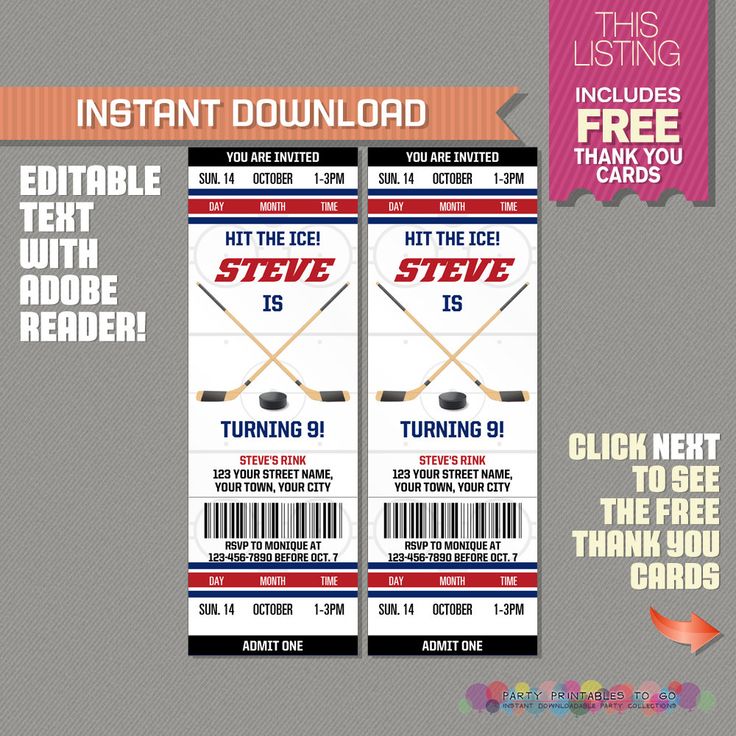 printable fake hockey tickets