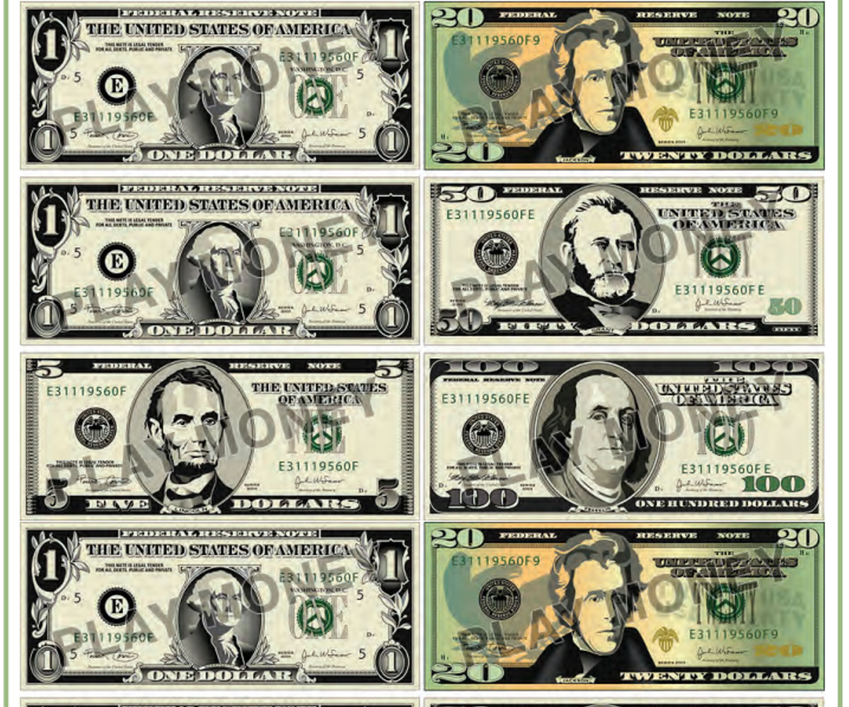 printable fake money free
