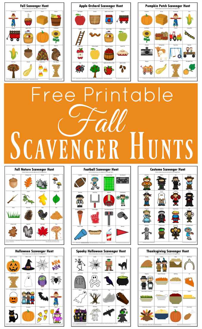 Fall Scavenger Hunts {Free Printable} 
