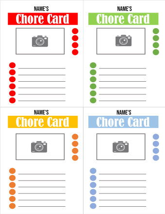 Free Printable Chore Chart for Kids | Customize Online &  Print at Home