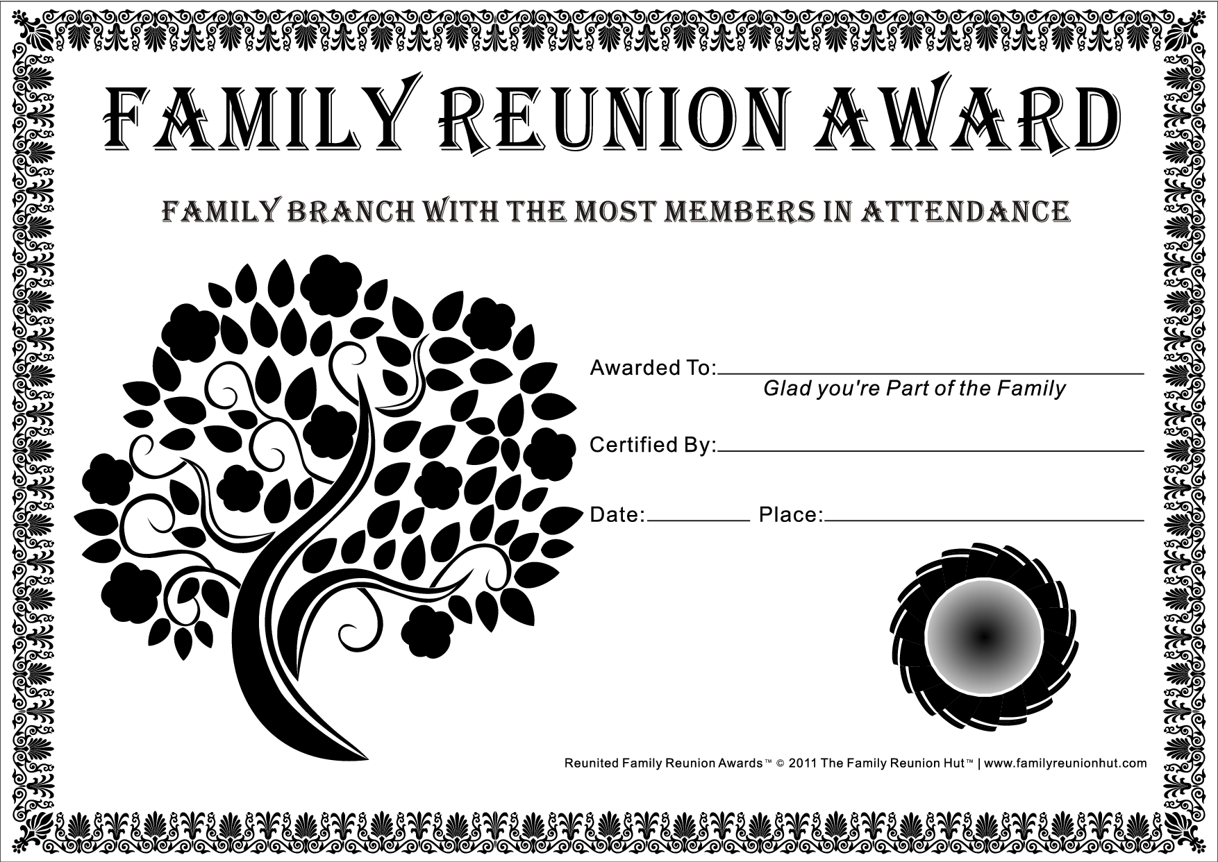 Family Reunion Certificates Free Printable Family Reunion Certificates Free Printable