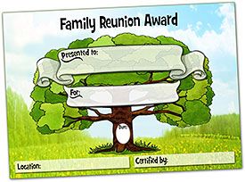 Family Reunion Awards Ideas With Bonus Free Printable Reunion ...