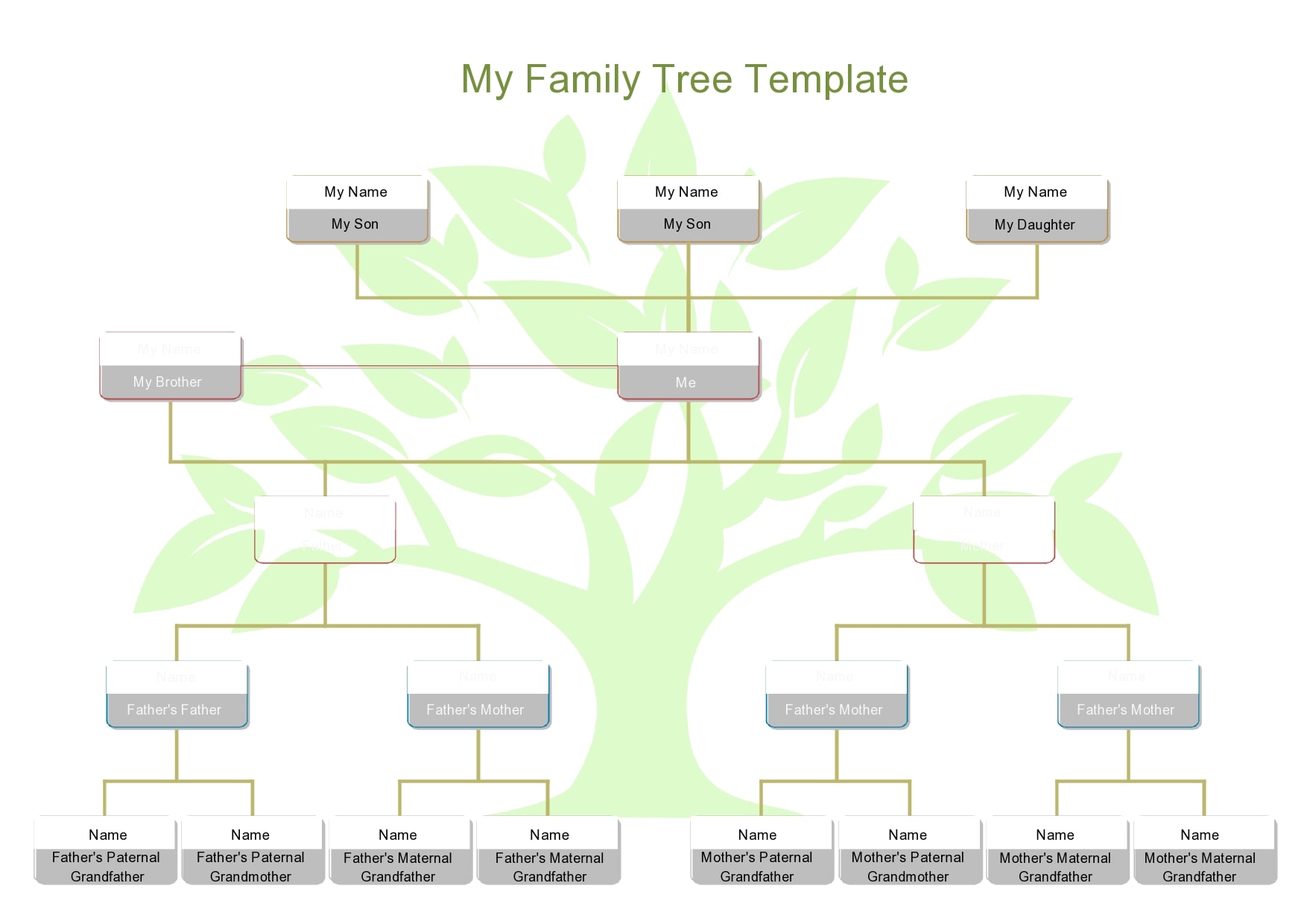printable family tree chart with siblings