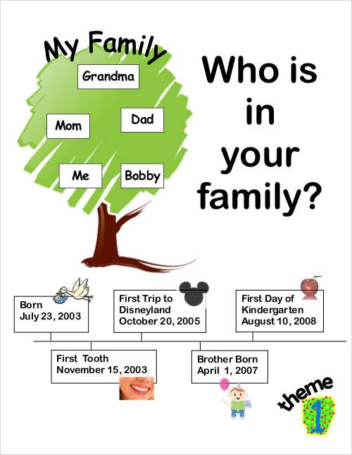 printable family tree for kindergarten