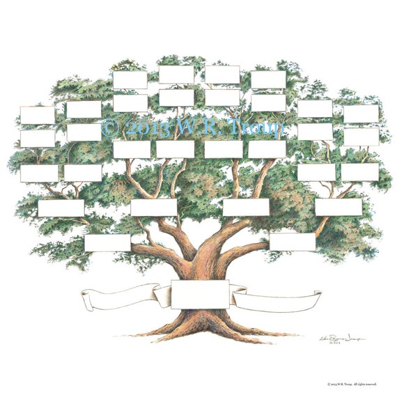 printable family tree for scrapbook