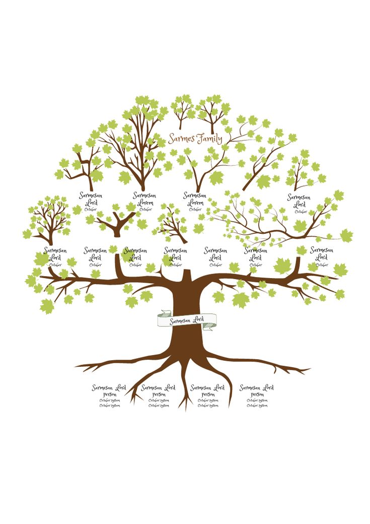 Family Tree Template with Siblings Download &  Print
