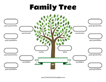 Blank Family Tree Template - Free Family Tree Templates