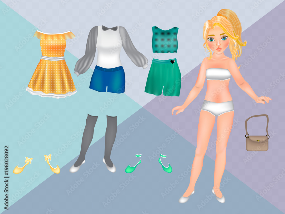 Paper dolls with clothes for carving. Printable Paper Doll ...