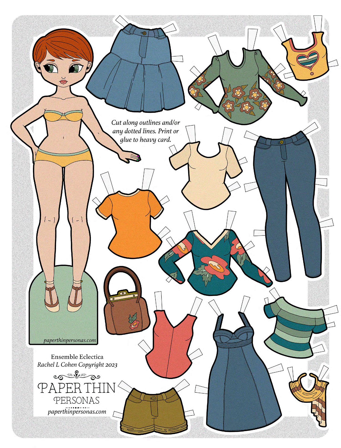 printable fashion model paper dolls