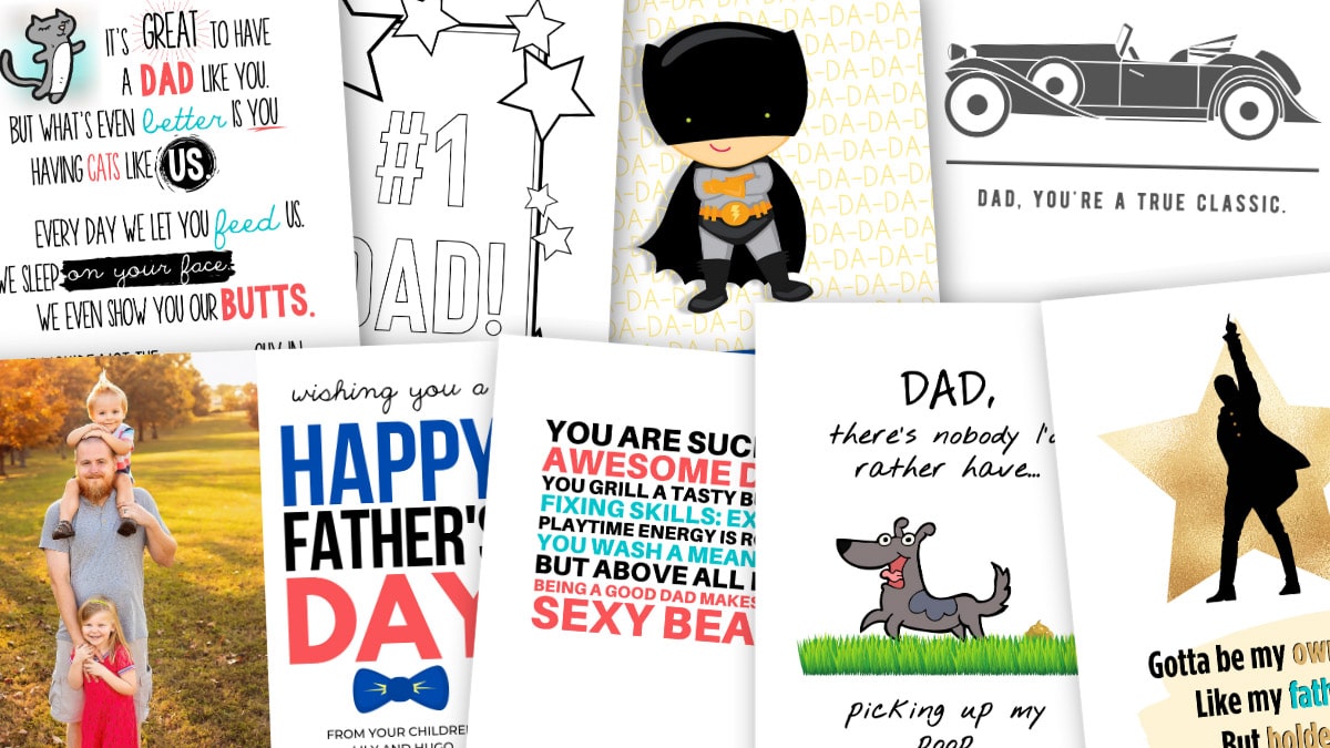 printable fathers day card for my husband
