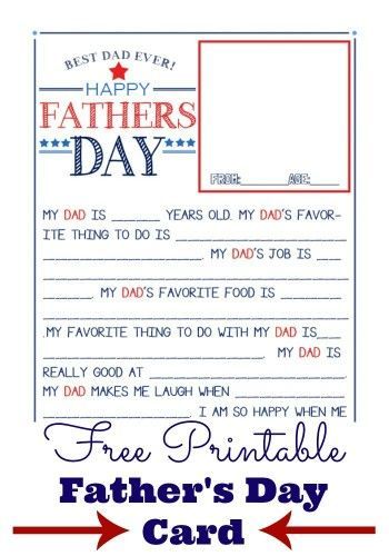 Free Fathers Day Printable Card - My Frugal Adventures