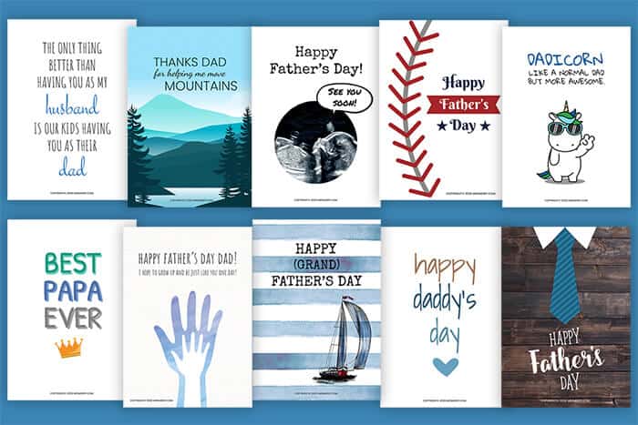 printable fathers day card ideas