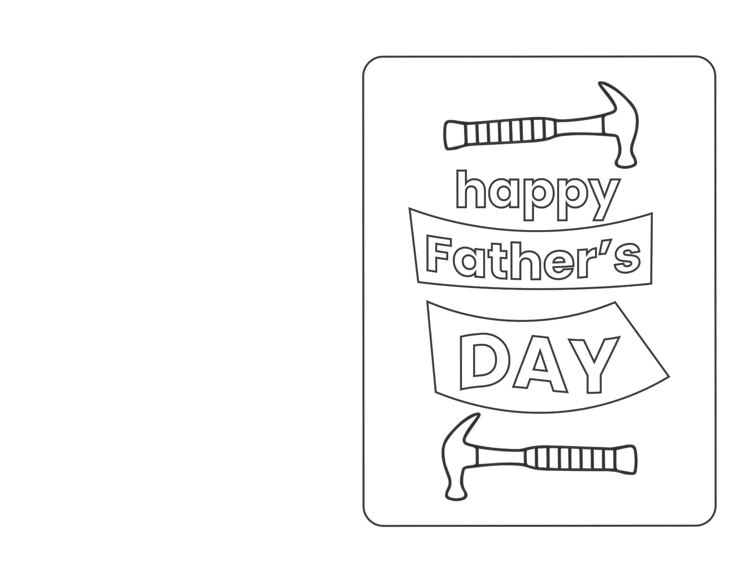 printable fathers day card to color