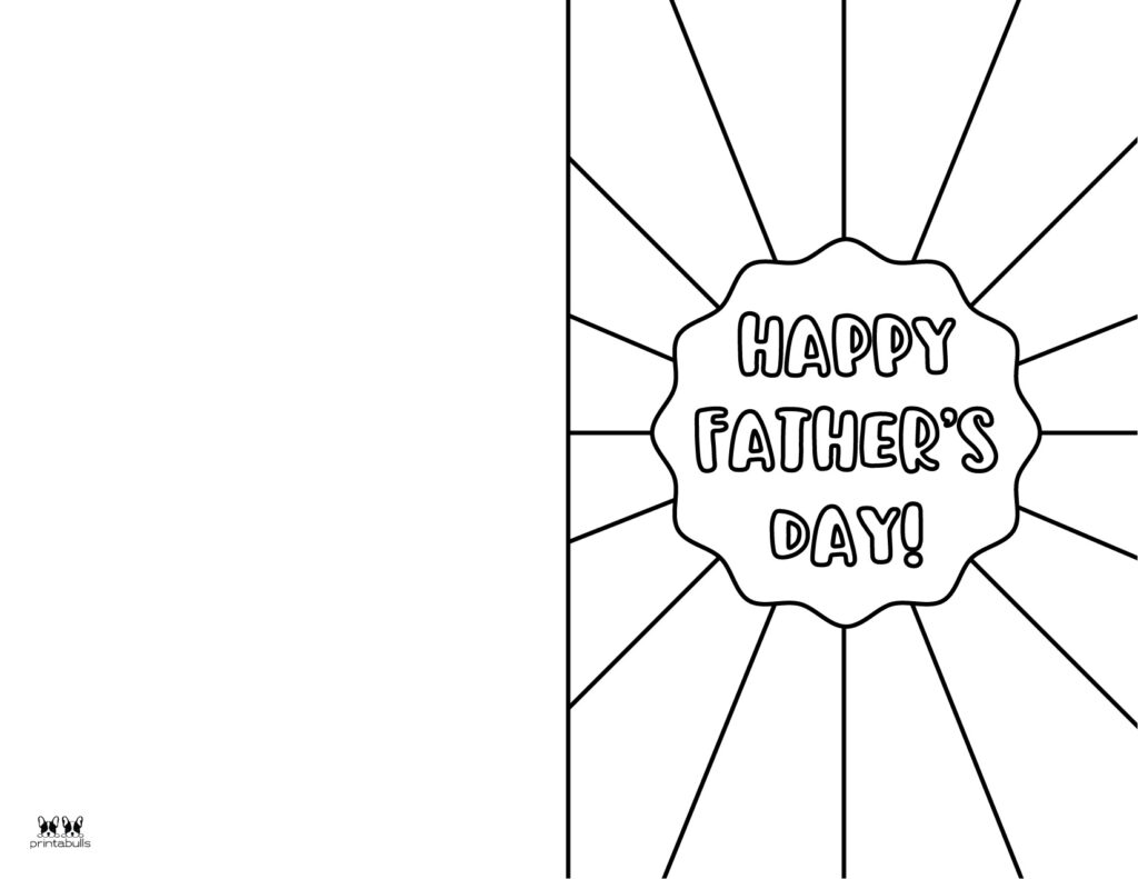 printable fathers day card to color